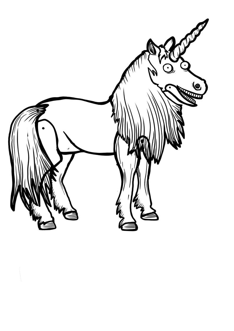 Glass Designs Dixon Does Doodles Make Your Own paper unicorn split pin puppet