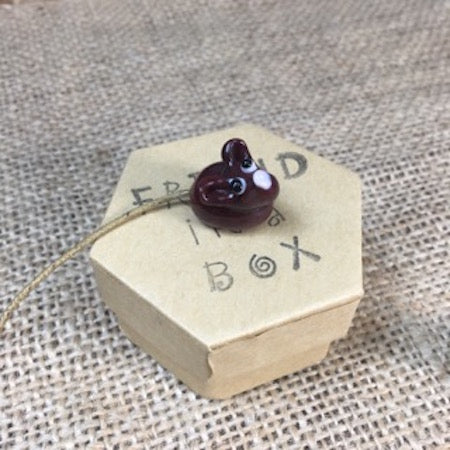 Sue Webb Glass friend in a box mouse.