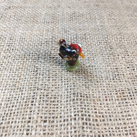 Sue Webb Friend in a box glass Cockerel.