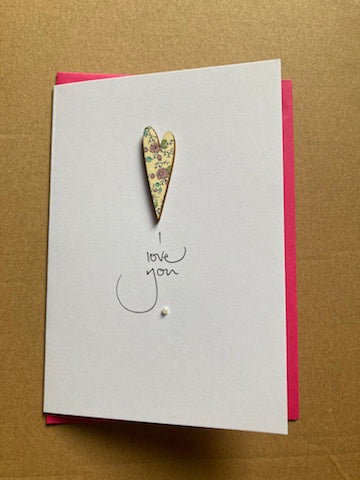 Reversible Robin I love you card