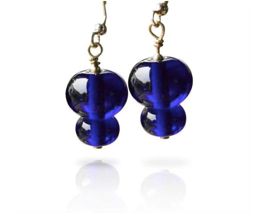 Bristol Blue Two Tier Earrings