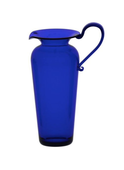 Bristol Blue Glass Small Tall Glass Jug