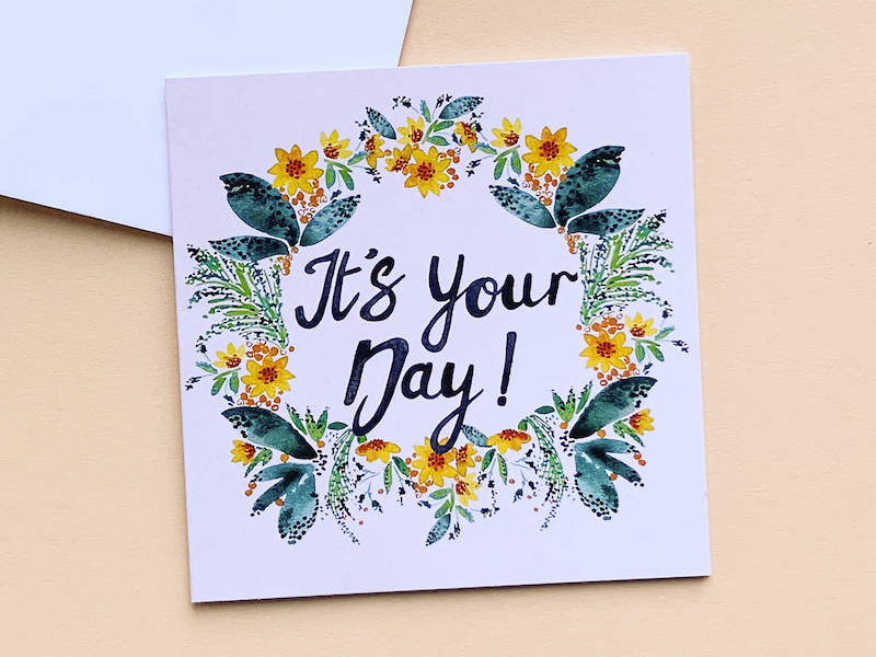 Thea & Fox, This beautiful pack of 4 floral cards, for those special people in your life.