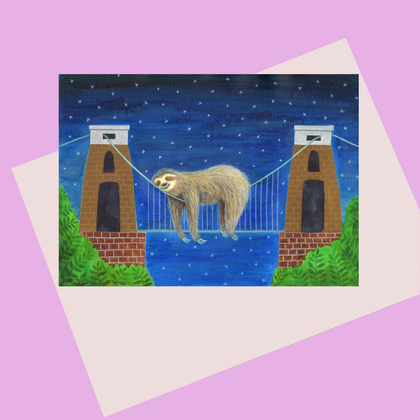 Laura Robertson Sleepy Sloth Card