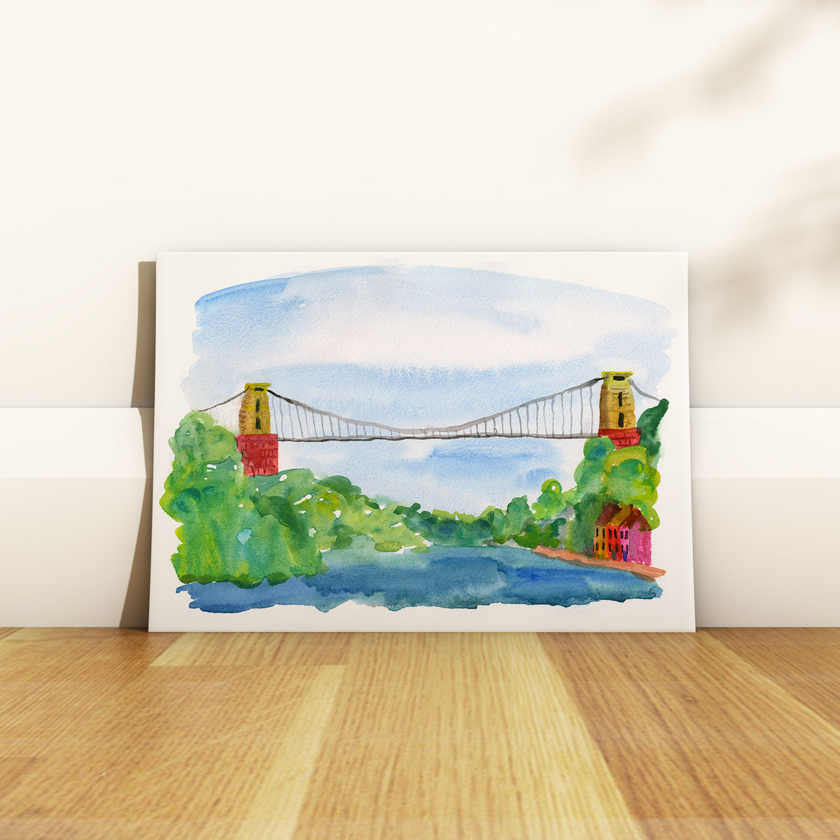 Bristol based water colour illustrators Rosie Webb Bristol Suspension Bridge.