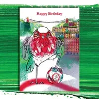 Original painting by The Fine Artist. Greetings card with Suspension bridge and Bristol Robins Football team image, please note this is not an official logo.