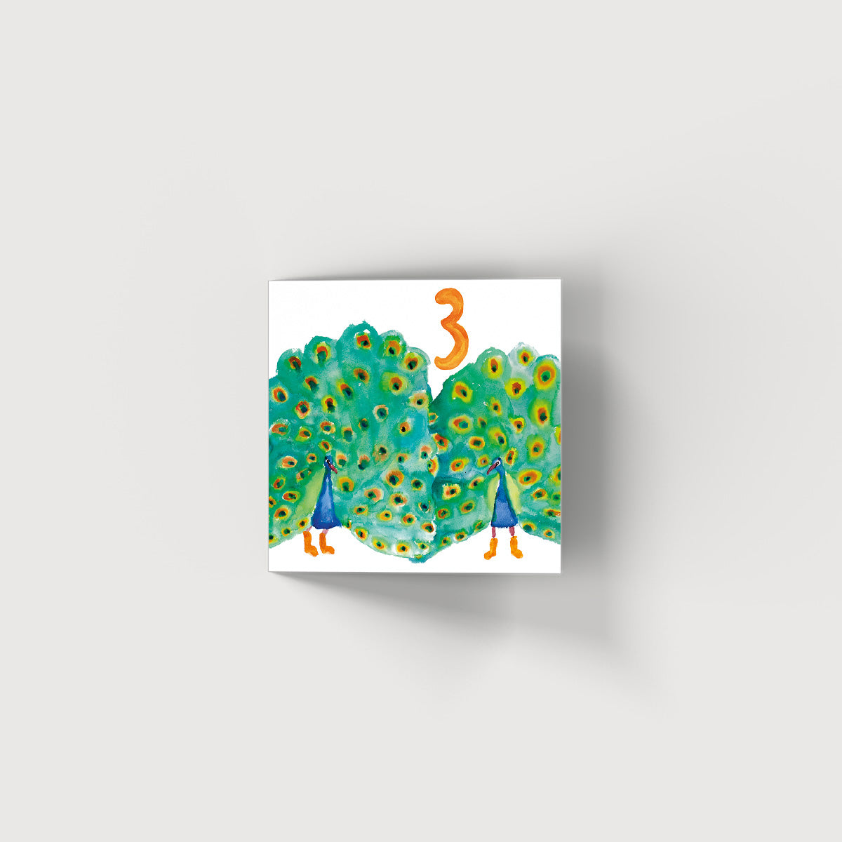 Rosie Webb Three Peacocks Card