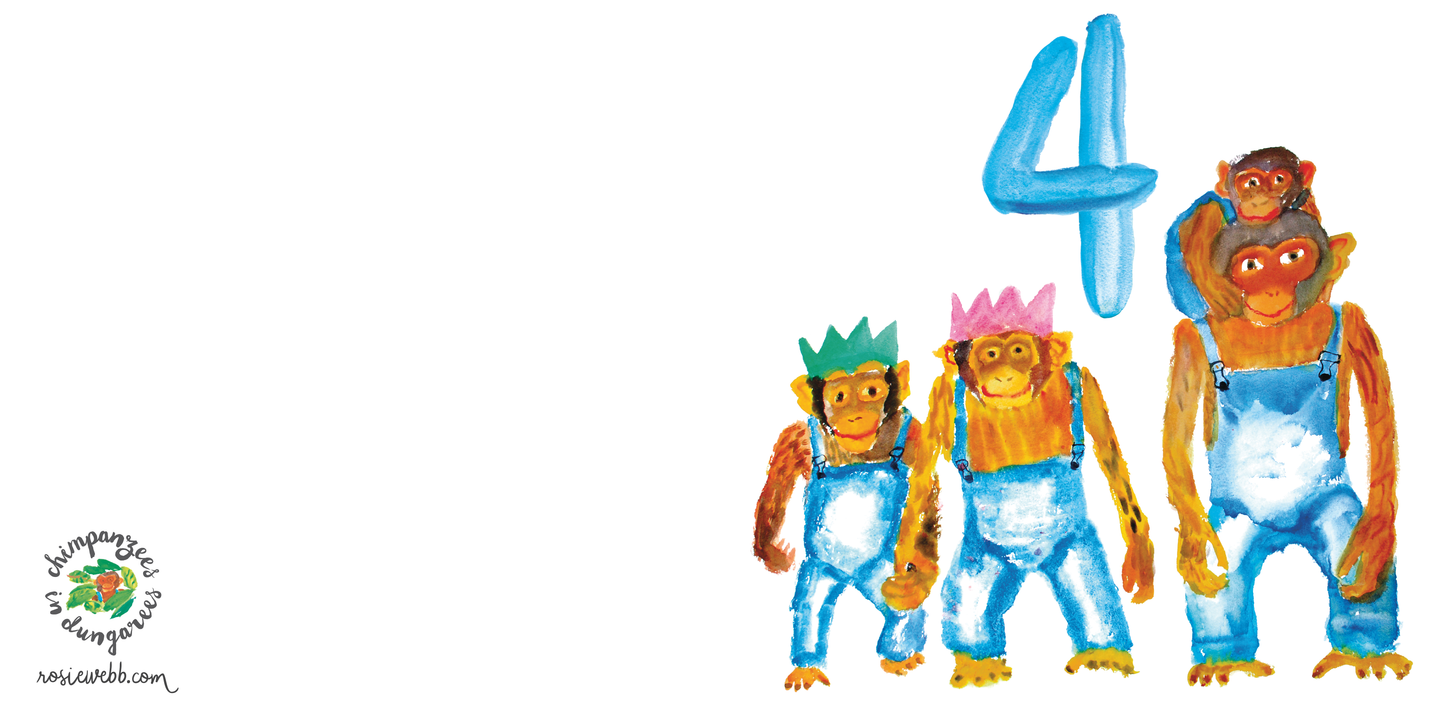 Rosie Webb Four Chimps Card