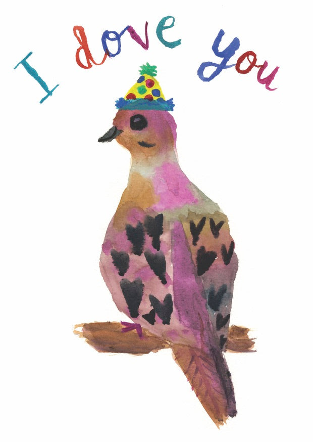 Rosie Webb Valentines card. Handmade in Bristol.