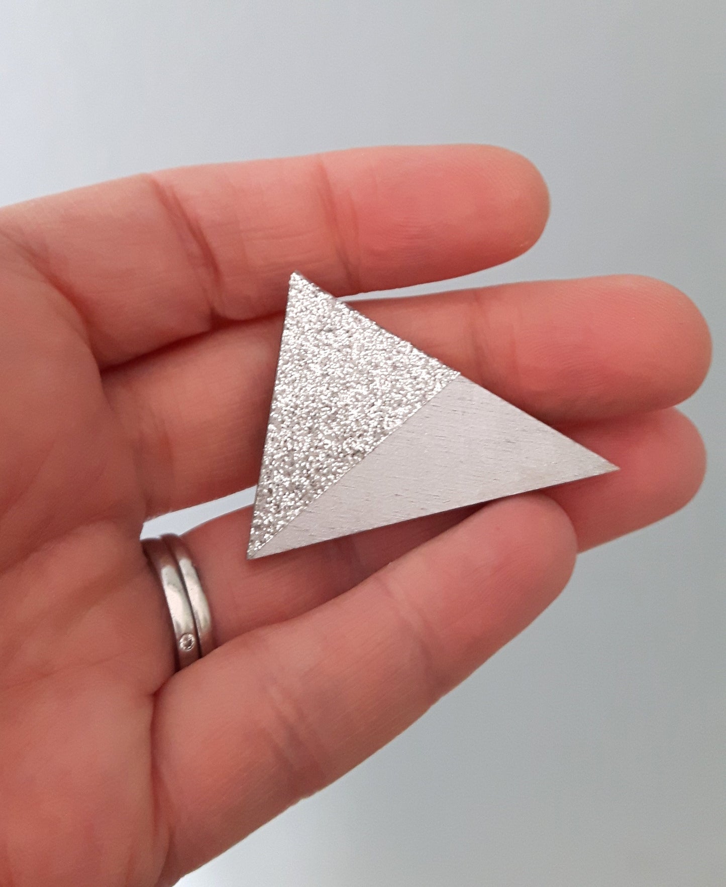 Little Red Apple Triangle Brooch