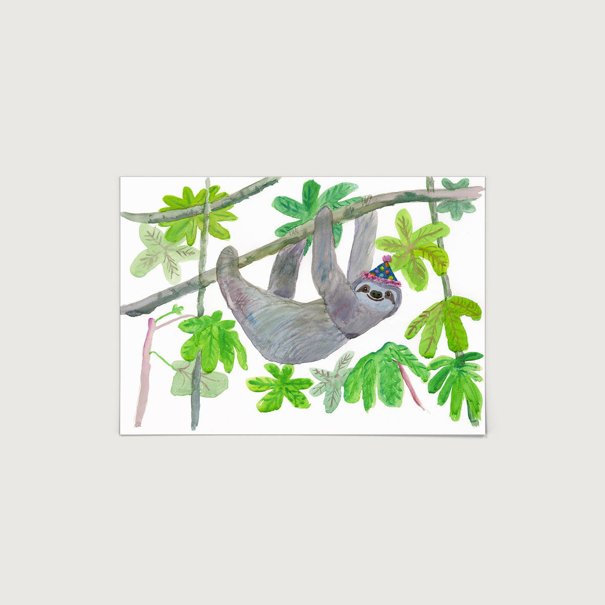 Rosie Webb Sloth on Branch Print