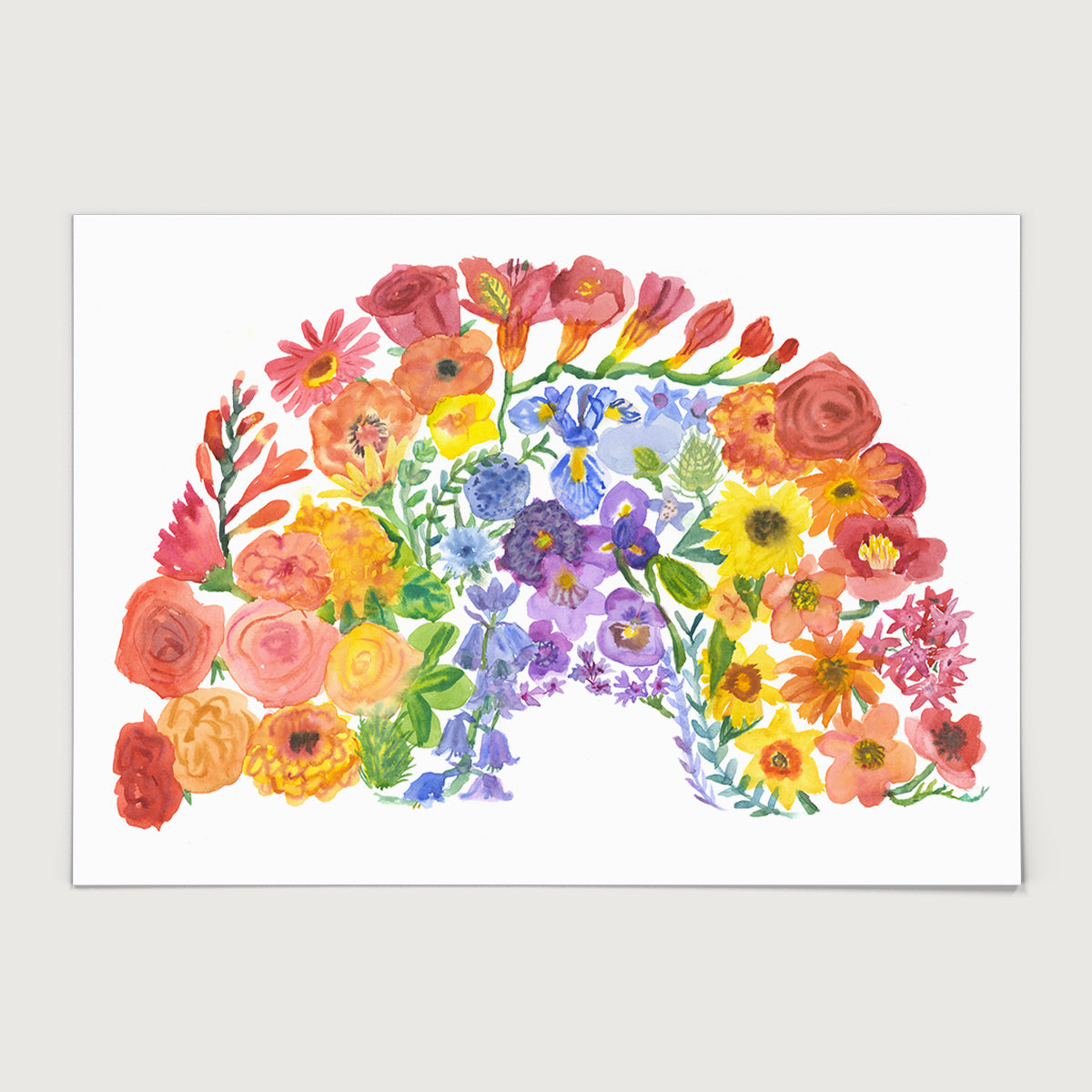 Flower Rainbow Print