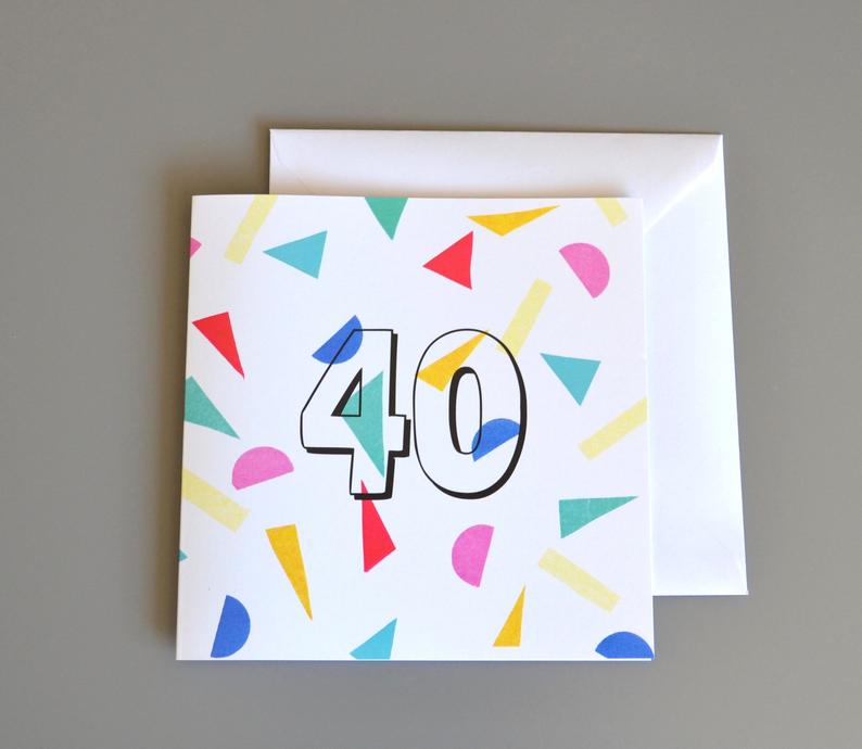 Little Red Apple Confetti 40 Card