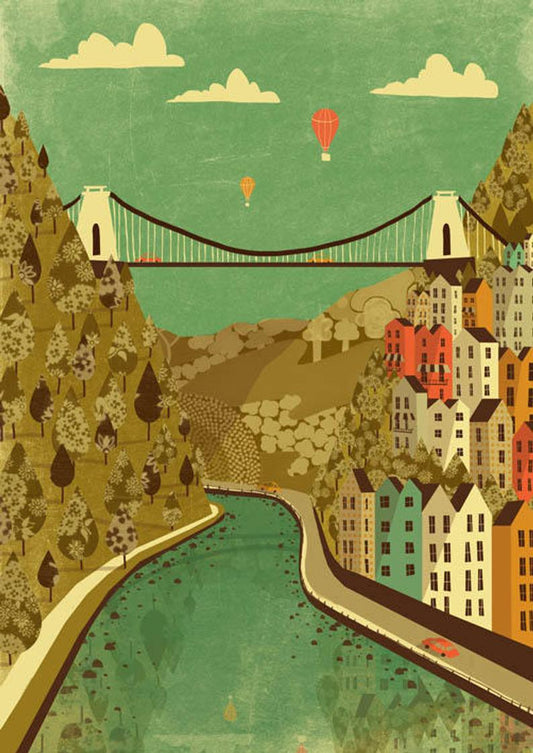 Emy Lou Holmes Clifton Suspension Bridge A3 Print