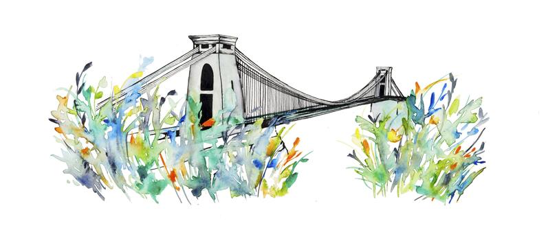 Carla James Tropical Suspension Bridge Print