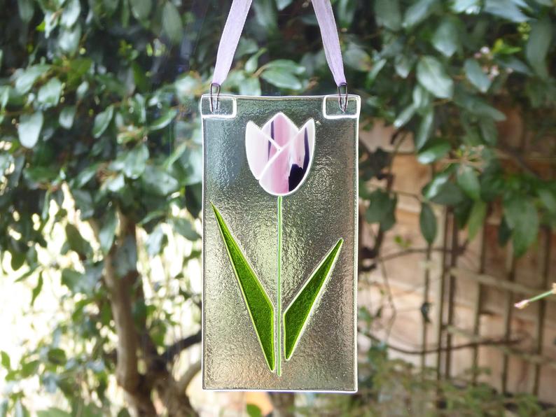 Eva Glass Tulip Flower Hanging