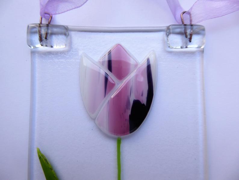 Eva Glass Tulip Flower Hanging