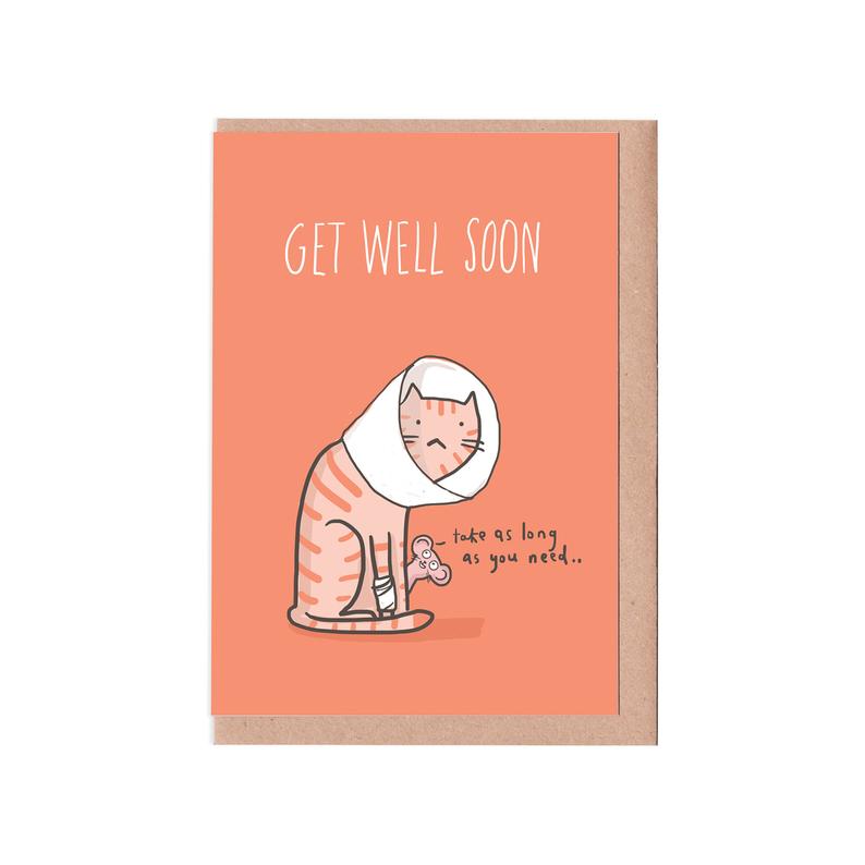Sarah Ray Get Well Cat Card