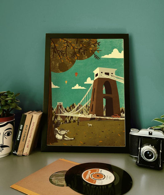 Emy Lou Holmes Clifton Suspension Bridge View A3 Print