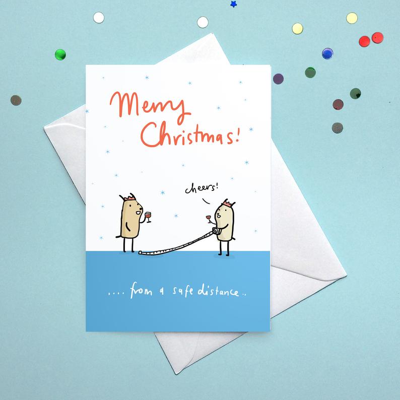 Sarah Ray Xmas Safe Distance Card