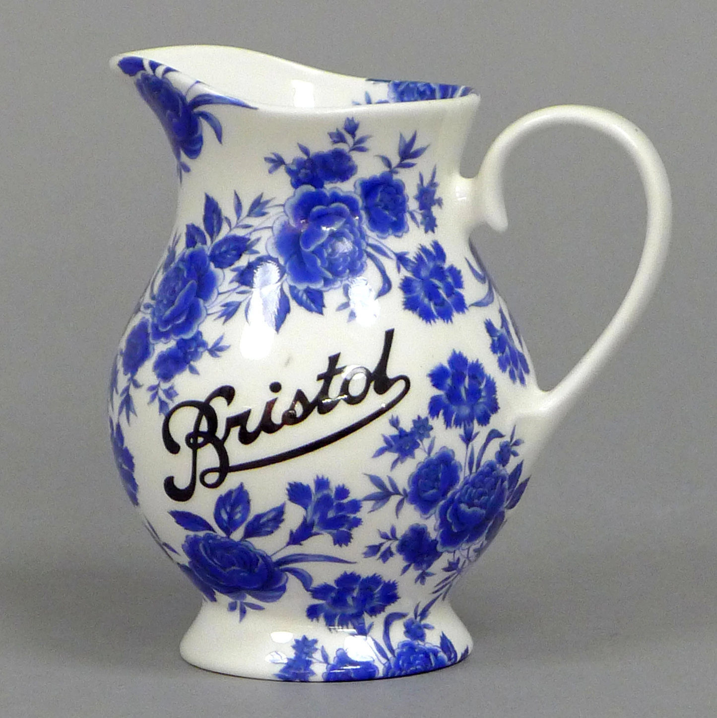 Bristol Blue Floral jug made by Stokes Croft China in Bristol