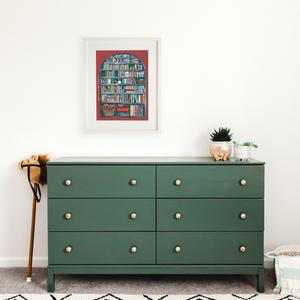 Hattie Buckwell, Book Collected Illustrated Library Print, handmade in Bristol. Edit alt text