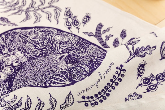 Anna Palamar Designs Fox Tea Towel