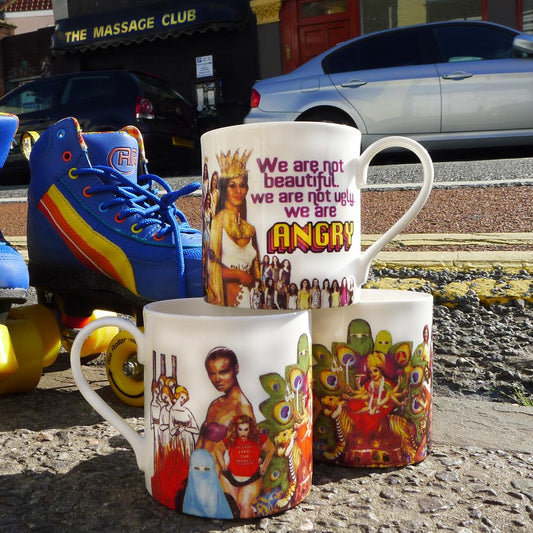 Stokes Croft Miss World 1970 protest mug