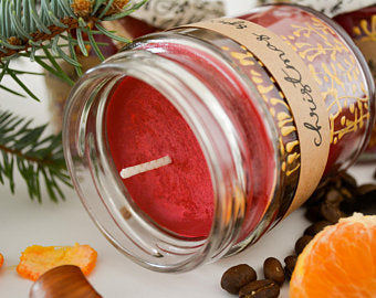 Anna Palamar Handmade Christmas Candle. Perfect Handmade Gift for Christmas.