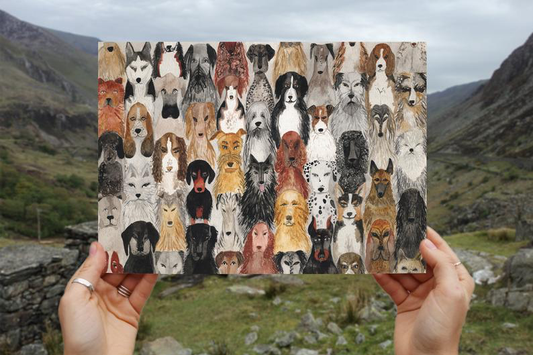Hattie Buckwell, Dog Breeds print, handmade in Bristol.