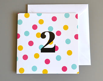 Little Red Apple Pink dotty 2 Card