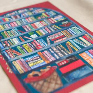 Hattie Buckwell, Book Collected Illustrated Library Print, handmade in Bristol. Edit alt text