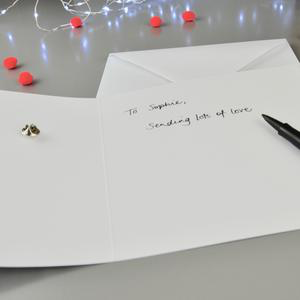 Little Red Apple Christmas Card with Star Brooch.