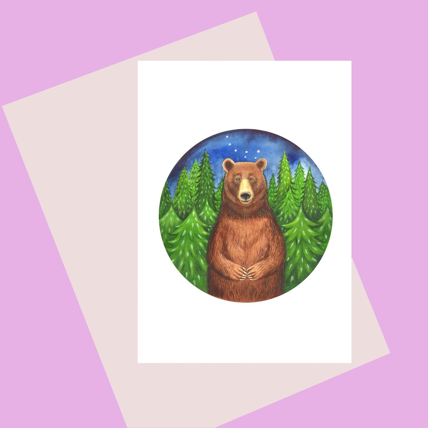 Laura Robertson Forest Bear Card