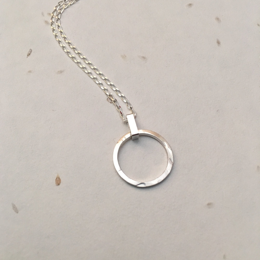 Ava & Bea Silver Mini Circle Pendant