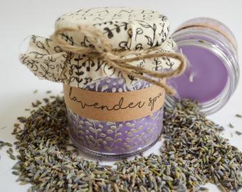 Anna Palamar hand poured candle. Handmade. Lavender Spa.