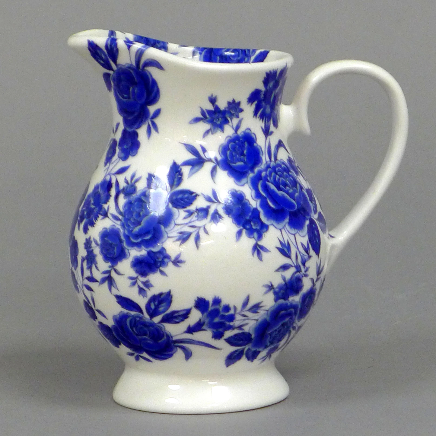 Bristol Blue Floral jug made by Stokes Croft China in Bristol