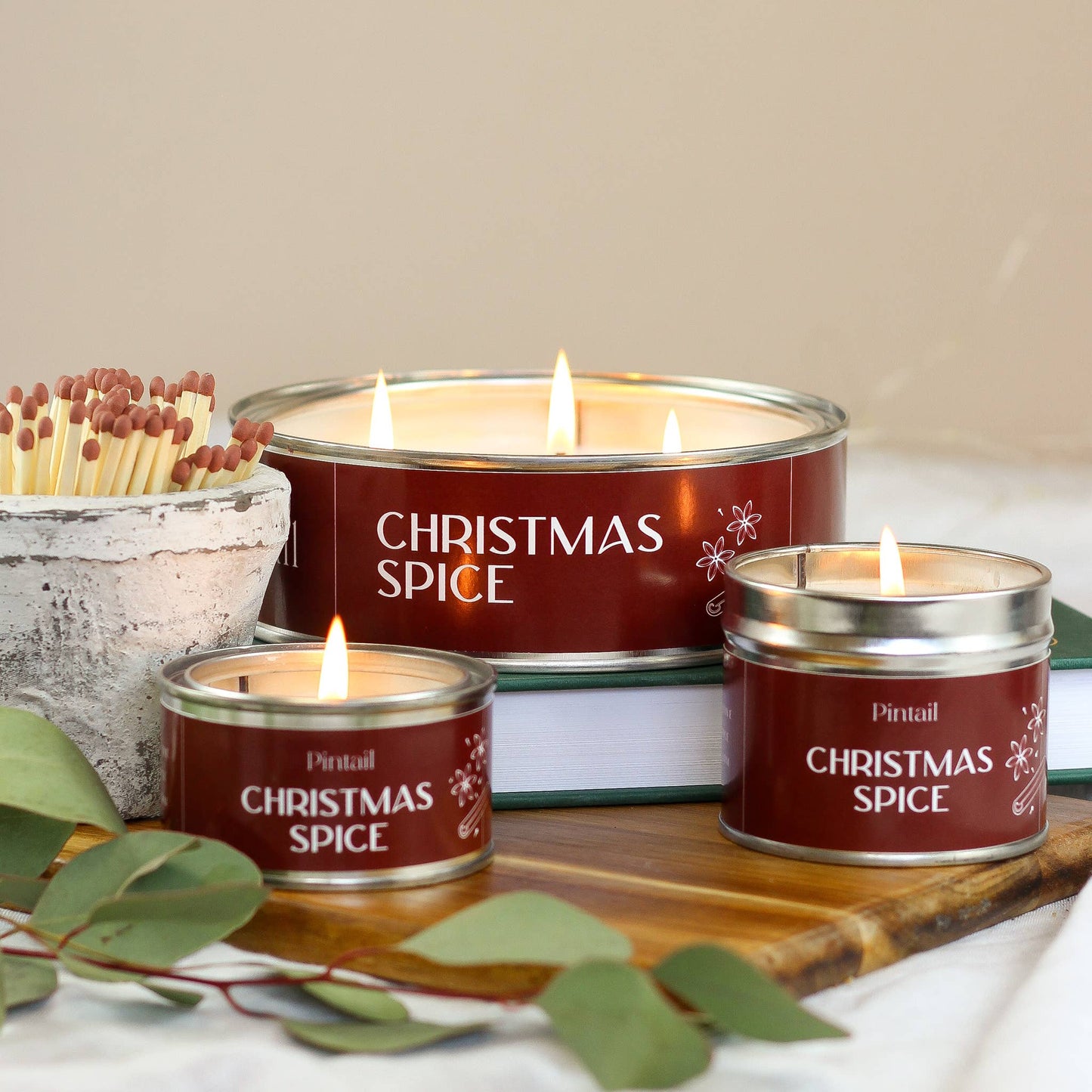 Christmas Spice Classic Tin Candle I Christmas Candle