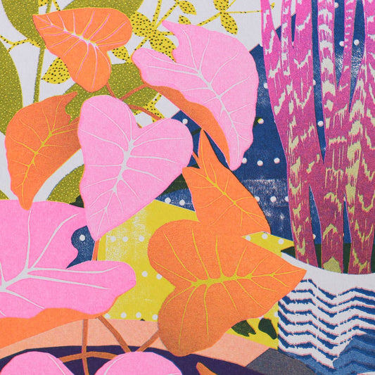 House Plants | A4 Risograph Print, wall art | Gardener, plant lover