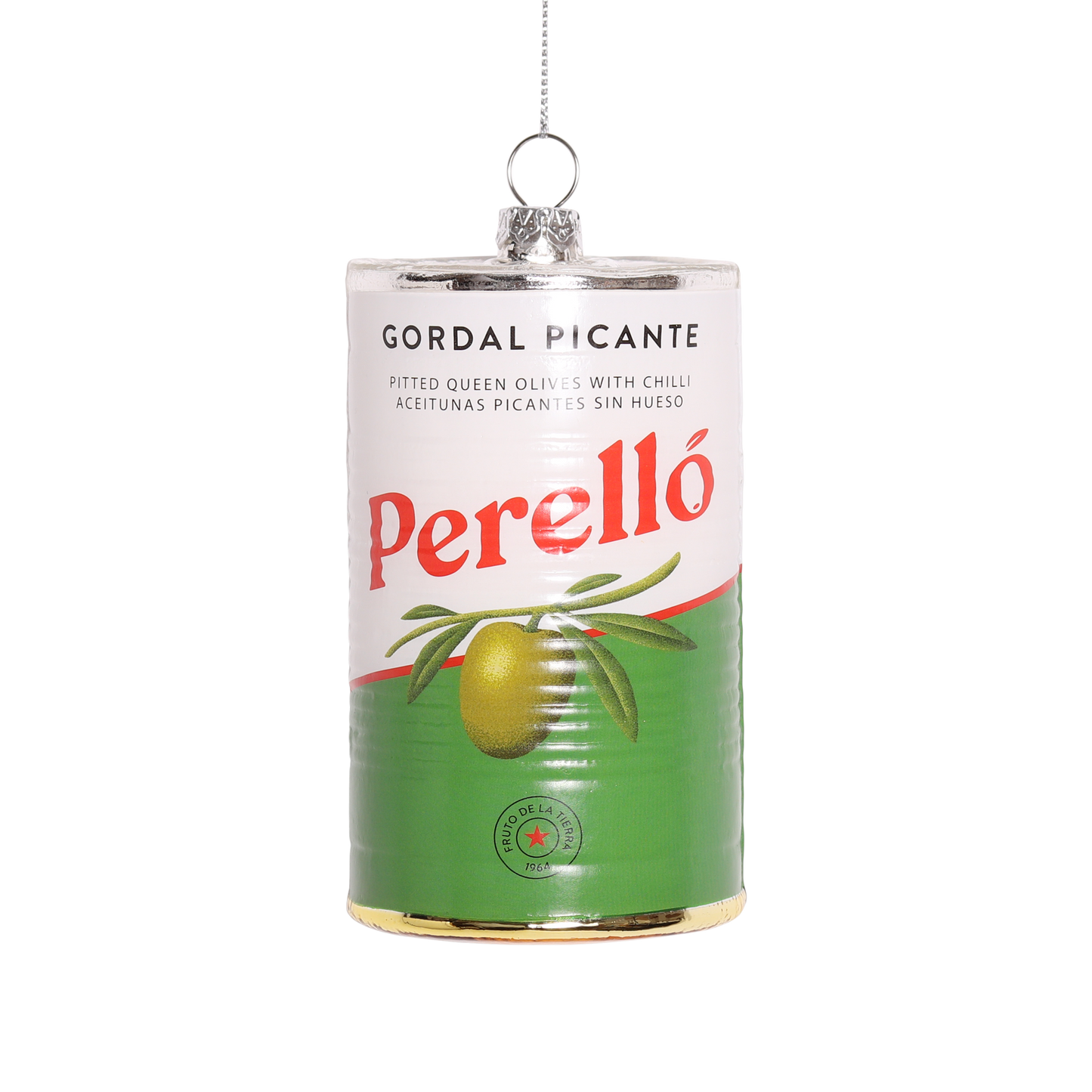 Perelló Olives Glass Christmas Decoration, 10cm