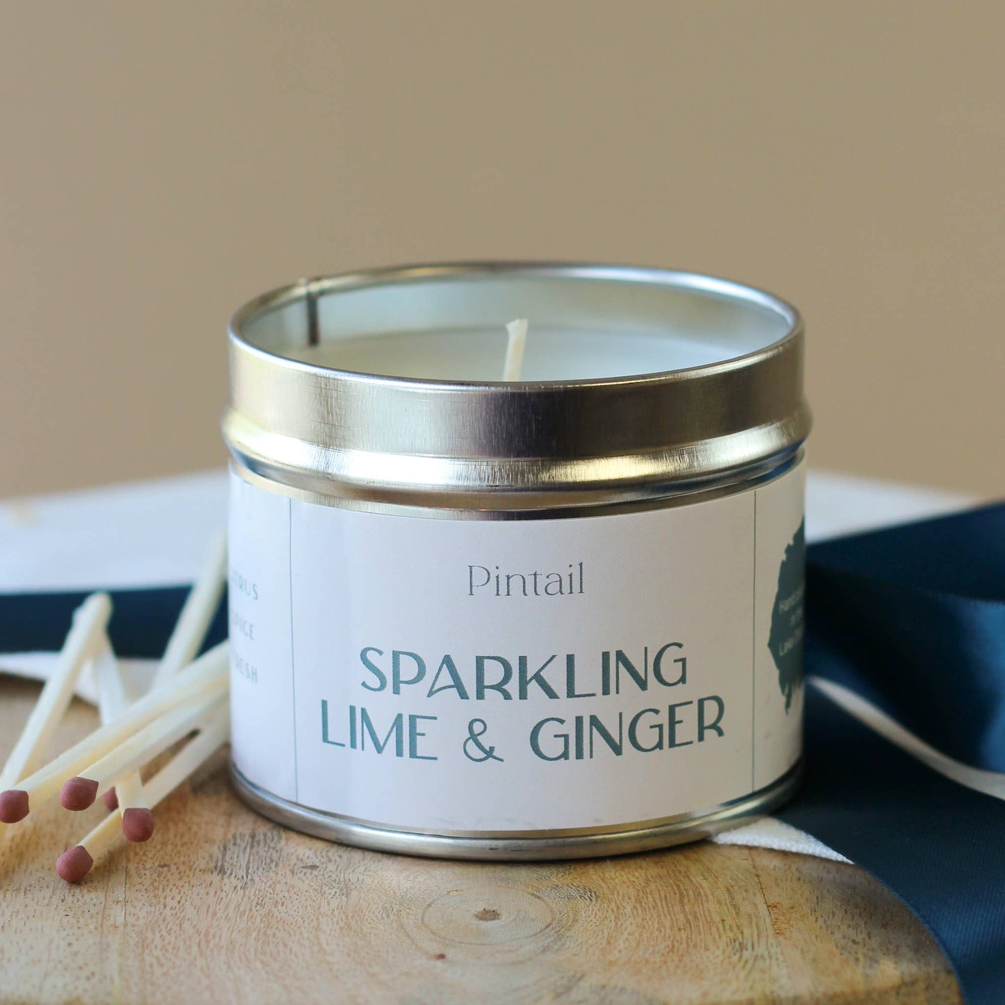 Sparkling Lime and Ginger Classic Tin Candles | Candles