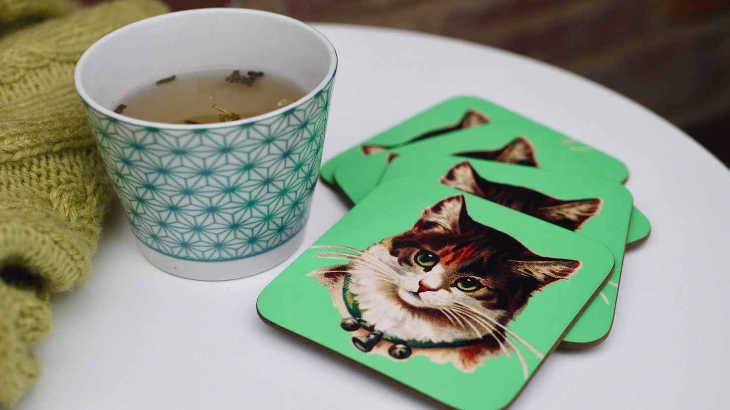 Vintage cat coaster