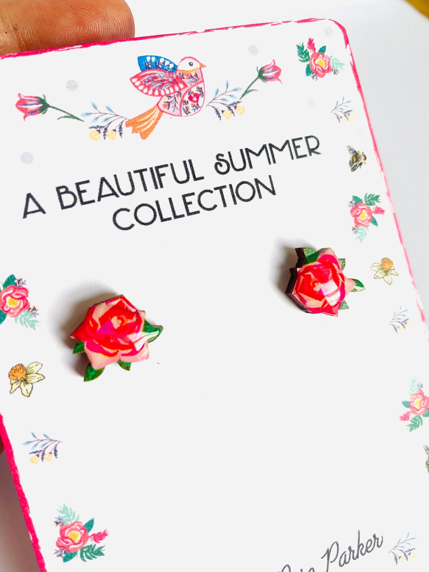 Pretty small rose stud,floral studs,pretty jewellery