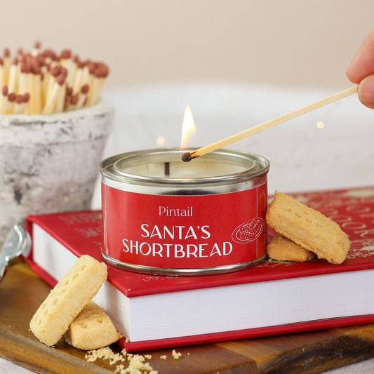 Santa's Shortbread Paint Pot Candle
