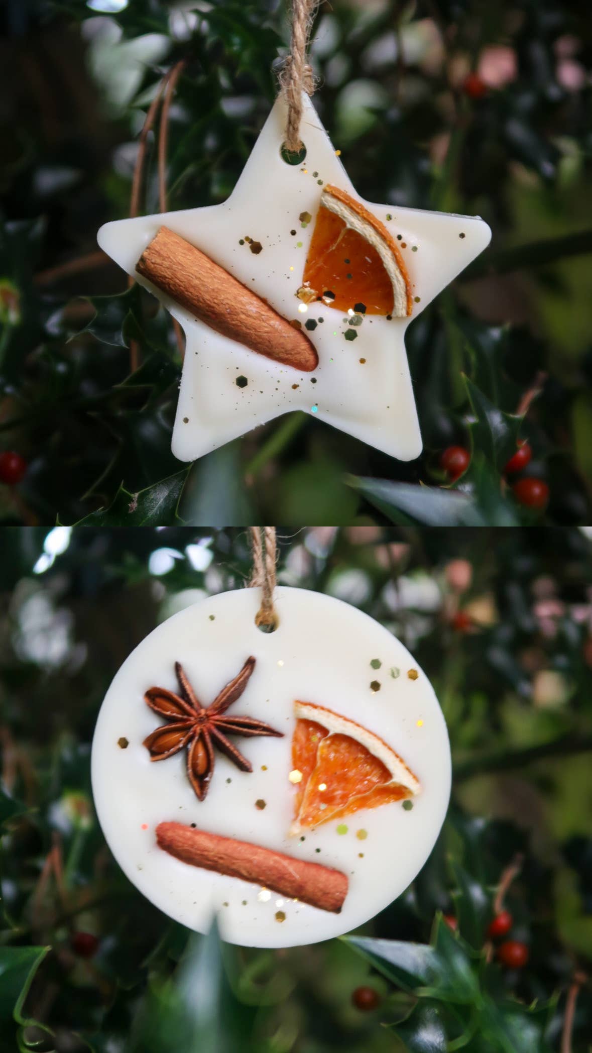 Scented Christmas Tree Decoration and a Wax melt.