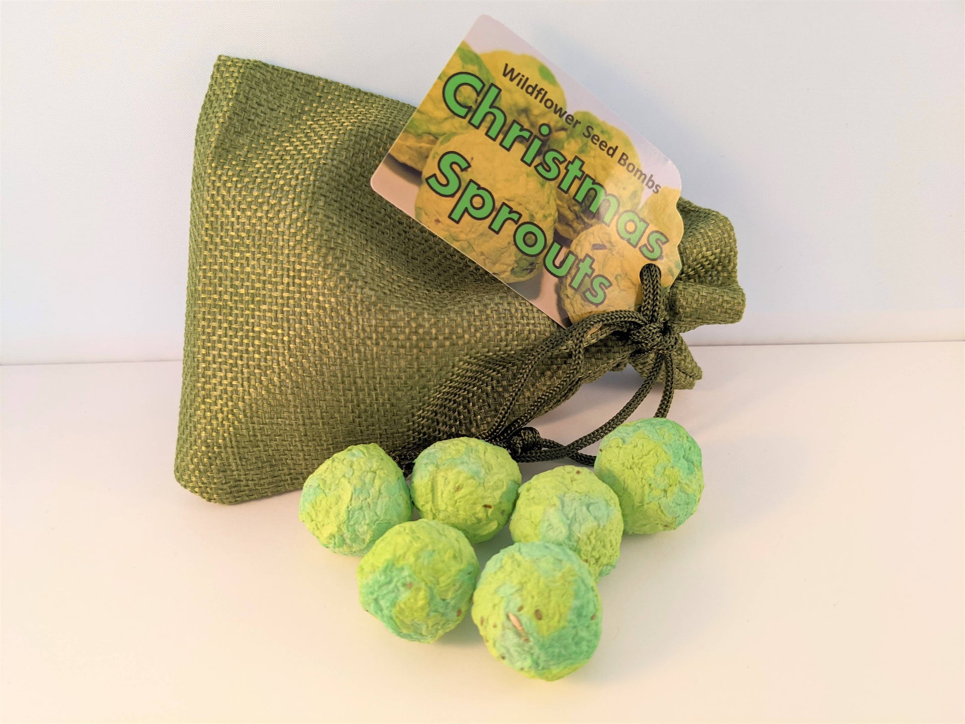 Brussel sprout seed bombs.  Wildflower Seeds. Christmas Sprouts.