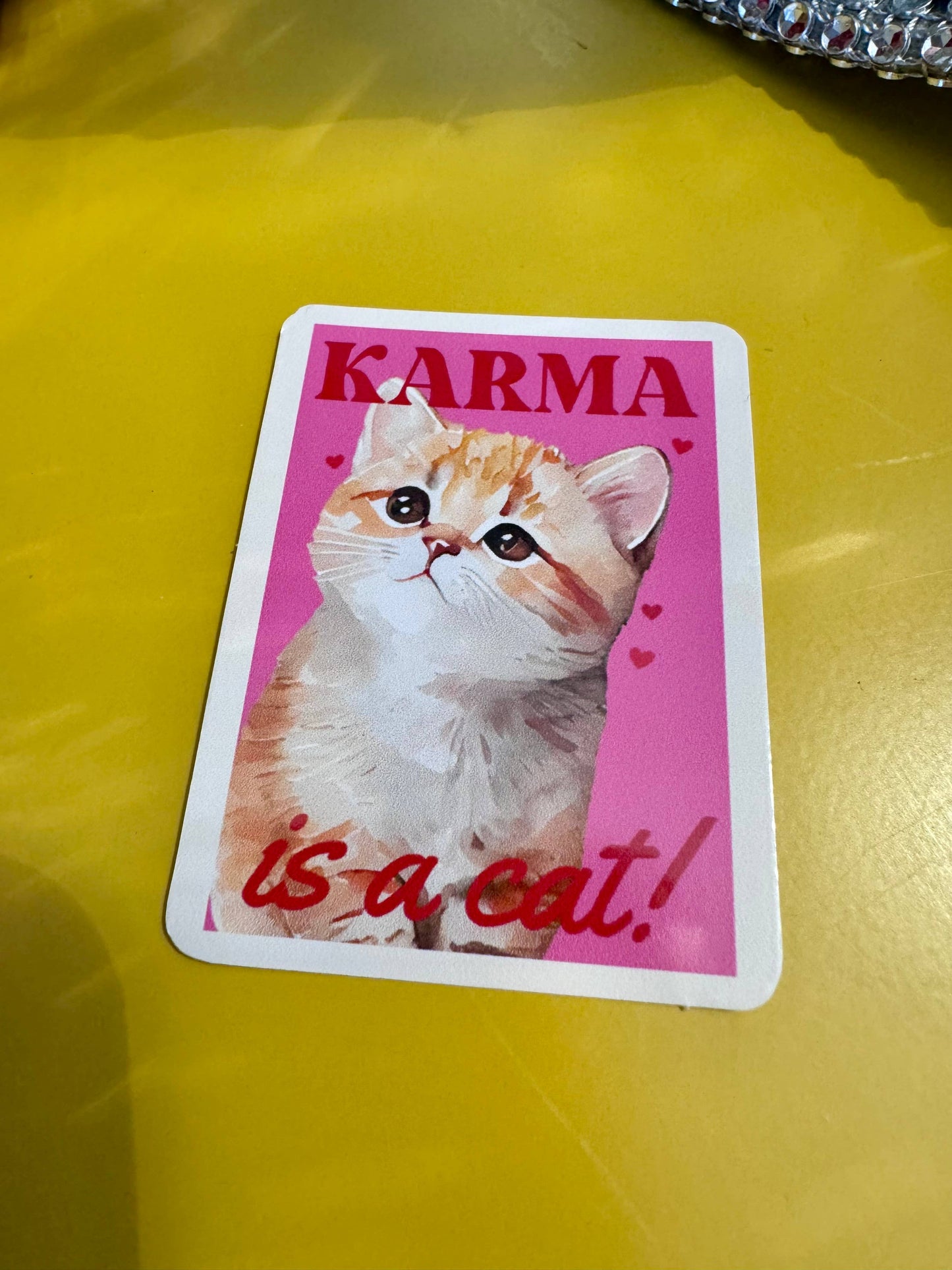 Karma is a cat sticker