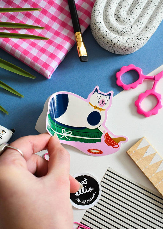 Fabulous Feline Cat Sticker 1 - Colourful Vinyl Sticker