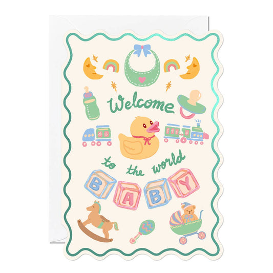 Welcome To The World Baby | Greeting Card | New Baby Card