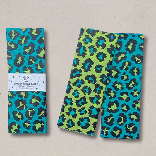 Tissue Paper  Leopard - Apple & Jade